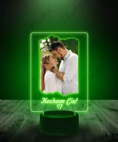 Lampka LED 3D Plexido Prezent na Walentynki Zdjęcie Kocham Cię - 3