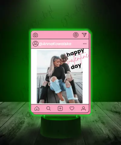 Lampka LED 3D Plexido Prezent na Walentynki Instagram - 3