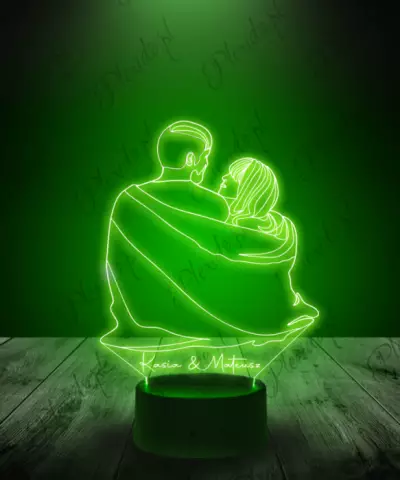 Lampka LED 3D Plexido Prezent na Walentynki Zakochani - 3