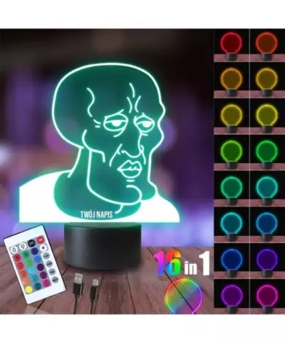 Lampka Nocna 3D LED LAMP Squidward Mem