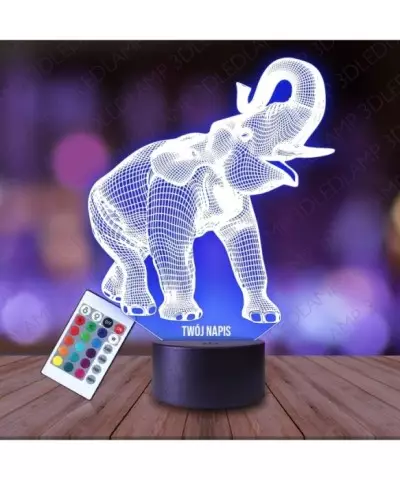 Lampka Nocna 3D LED LAMP Słonik na Szczęście