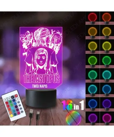 Lampka Nocna 3D LED LAMP The Last of Us Napis