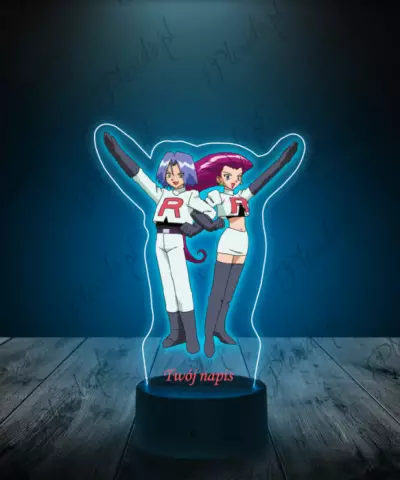 Lampka LED 3D Plexido z Nadrukiem Team Rocket - 2