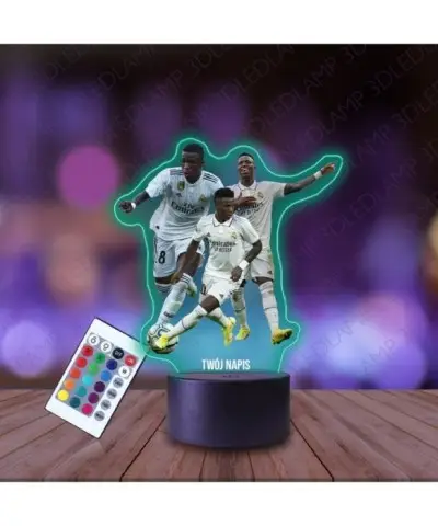 Lampka Nocna 3D LED LAMP z Nadrukiem Vinicius Junior