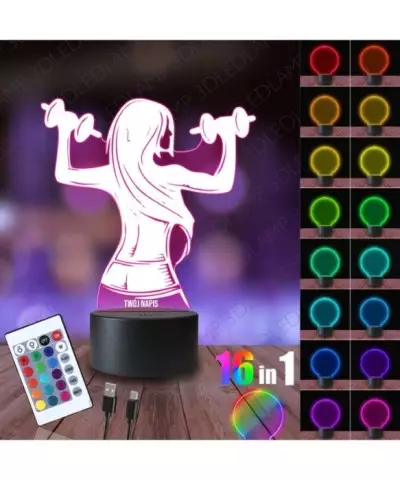 Lampka Nocna 3D LED LAMP Fitness Siłownia
