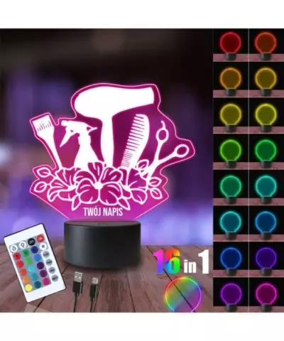 Lampka Nocna 3D LED LAMP Fryzjerstwo