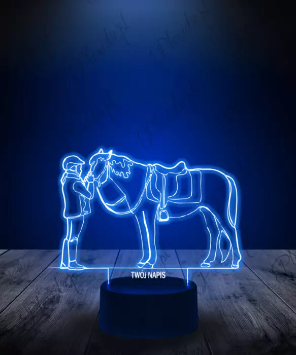 lampka_led_3d_plexido_jeździectwo