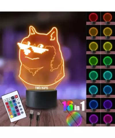 Lampka Nocna 3D LED LAMP Pieseł Mem
