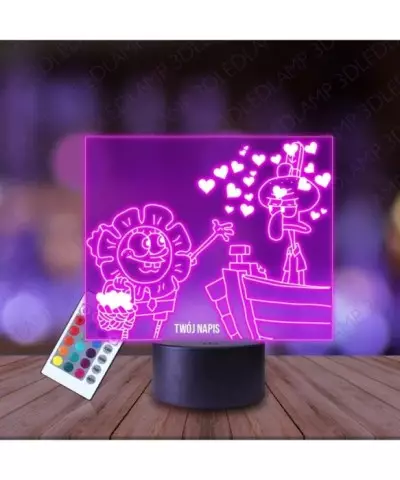 Lampka Nocna 3D LED LAMP SpongeBob i Skalmar
