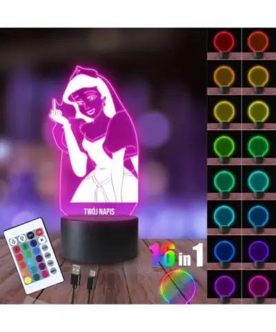 Lampka Nocna 3D LED LAMP Arielka Mem