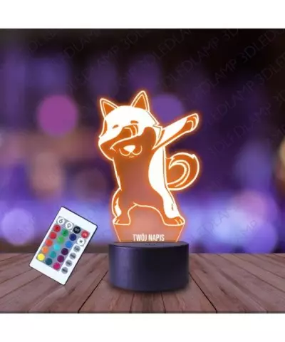 Lampka Nocna 3D LED LAMP Shiba Inu Mem