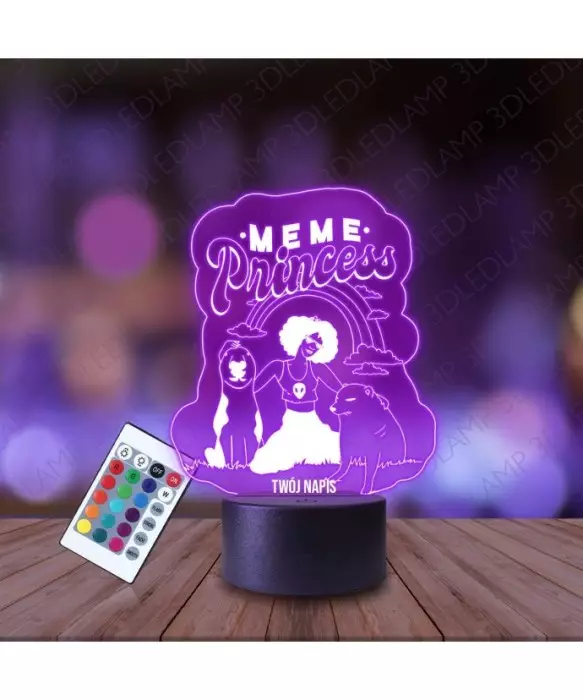 Lampka Nocna 3D LED LAMP Meme Princess Mem
