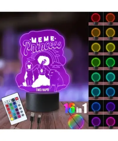 Lampka Nocna 3D LED LAMP Meme Princess Mem