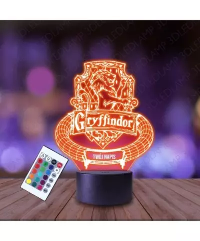 Lampka Nocna 3D LED LAMP Gryffindor HP