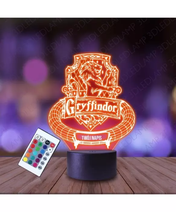 Lampka Nocna 3D LED LAMP Gryffindor HP