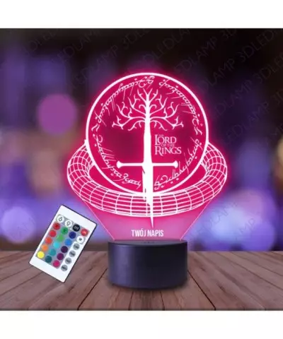 Lampka Nocna 3D LED LAMP Władca Pierścieni Miecz