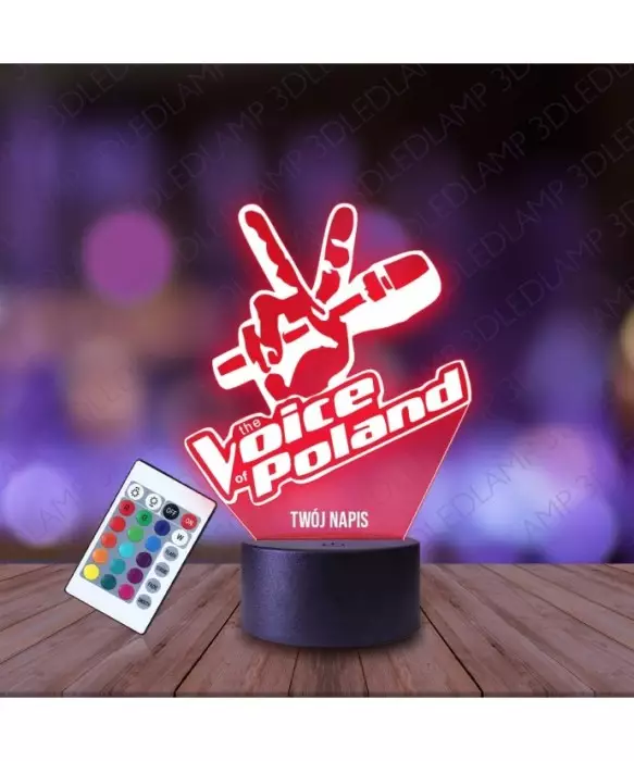 Lampka Nocna 3D LED LAMP The Voice of Poland