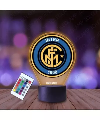 Lampka Nocna 3D LED LAMP z Nadrukiem Inter Mediolan