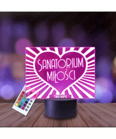 Lampka Nocna 3D LED LAMP Sanatorium Miłości