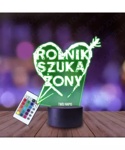 Lampka Nocna 3D LED LAMP Rolnik Szuka Żony