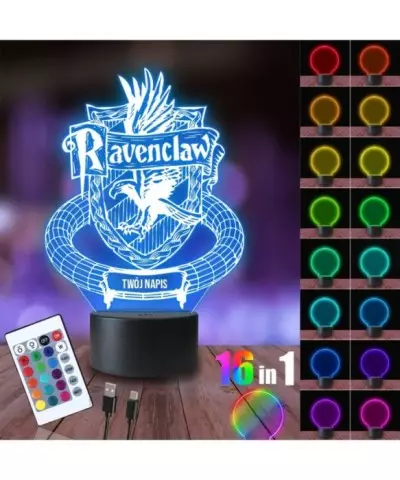 Lampka Nocna 3D LED LAMP Ravenclaw HP