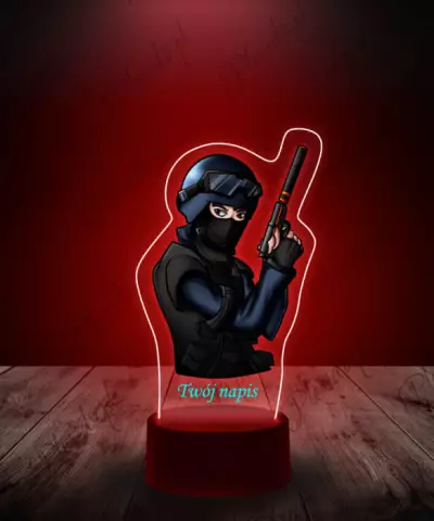 Lampka LED 3D Plexido z Nadrukiem CS Go Żołnierz - 2