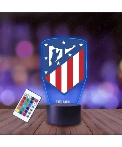 Lampka Nocna 3D LED LAMP z Nadrukiem Atletico Madryt