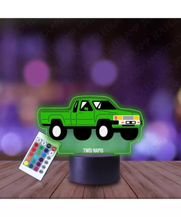 Lampka Nocna 3D LED LAMP z Nadrukiem Samochód Pick-up