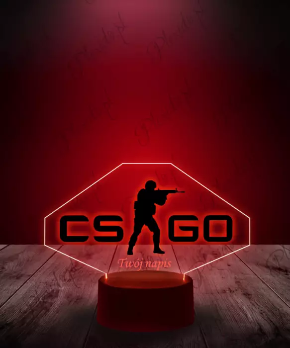 Lampka LED 3D Plexido z Nadrukiem CS GO Counter Strike - 1