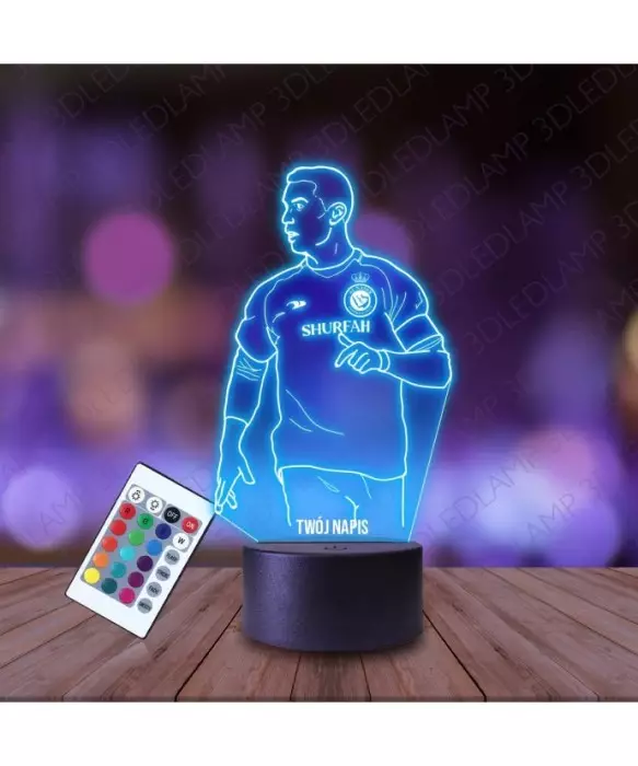 Lampka Nocna 3D LED LAMP Cristiano Ronaldo Klub Al-Nassr