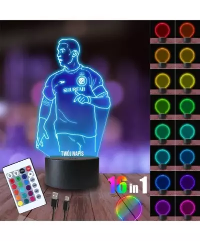 Lampka Nocna 3D LED LAMP Cristiano Ronaldo Klub Al-Nassr