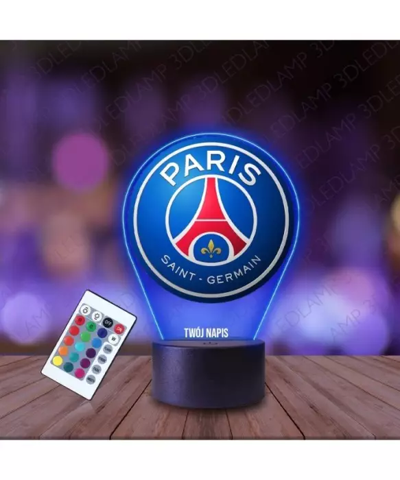 Lampka Nocna 3D LED LAMP z Nadrukiem Paris Saint-Germain