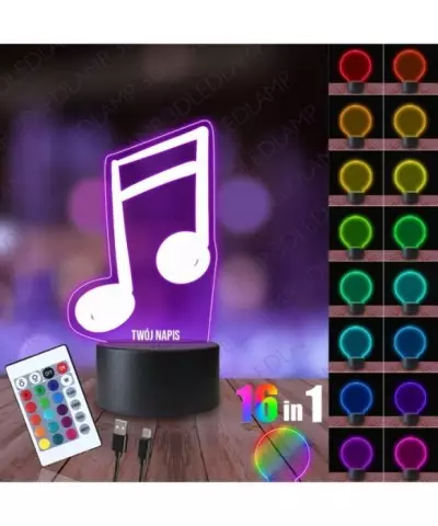 Lampka Nocna 3D LED LAMP Nuta Nutka