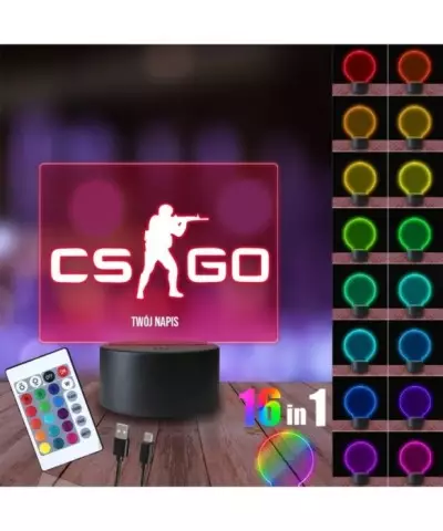 Lampka Nocna 3D LED LAMP Counter-Strike CS GO