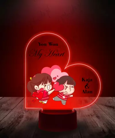 Lampka LED 3D Plexido Prezent na Walentynki Serce Para - 2