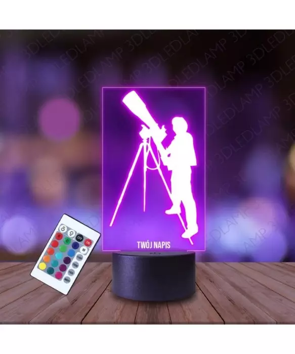 Lampka Nocna 3D LED LAMP Astronomia Teleskop
