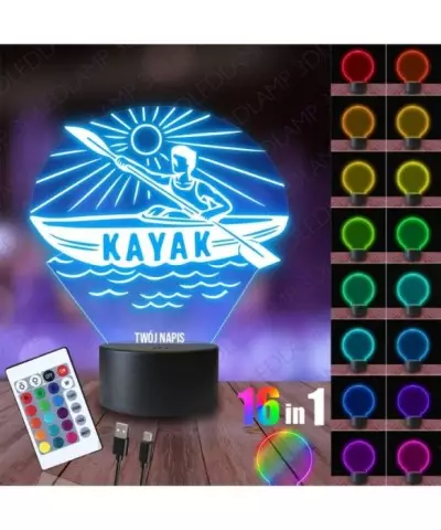 Lampka Nocna 3D LED LAMP Kajak Kajakarstwo