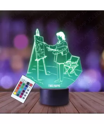 Lampka Nocna 3D LED LAMP Malarz Malarstwo