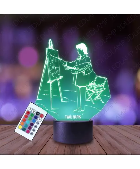 Lampka Nocna 3D LED LAMP Malarz Malarstwo