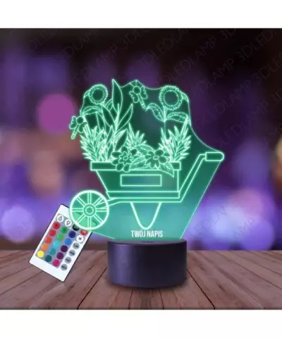 Lampka Nocna 3D LED LAMP Kwiaty Ogrodnictwo