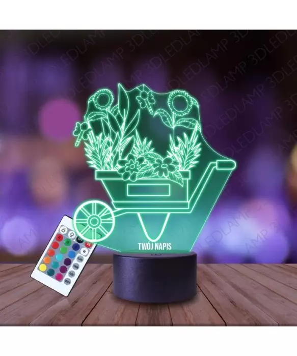 Lampka Nocna 3D LED LAMP Kwiaty Ogrodnictwo