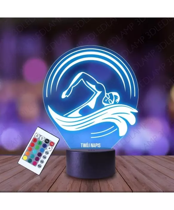 Lampka Nocna 3D LED LAMP Pływanie Pływak