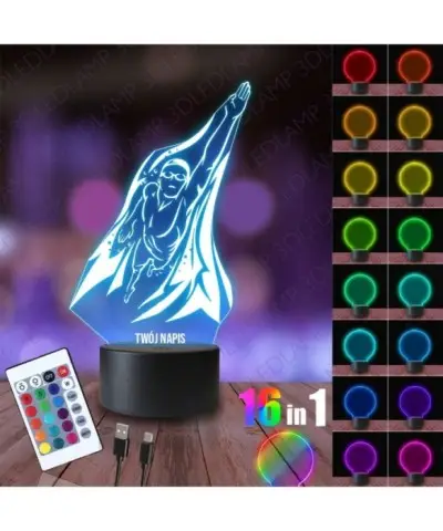 Lampka Nocna 3D LED LAMP Pływak Pływanie