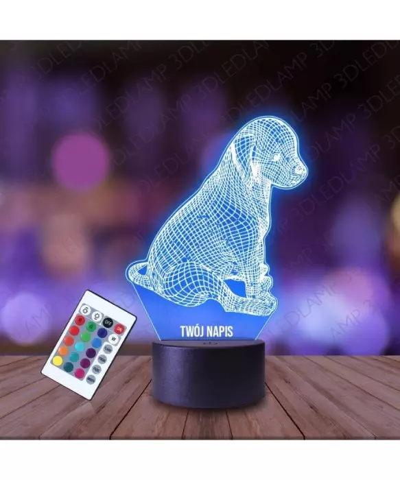 Lampka Nocna 3D LED LAMP Piesek Szczeniaczek