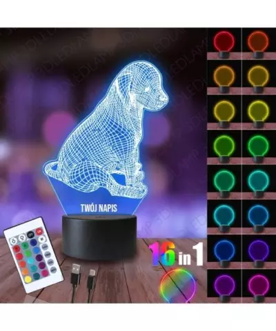 Lampka Nocna 3D LED LAMP Piesek Szczeniaczek