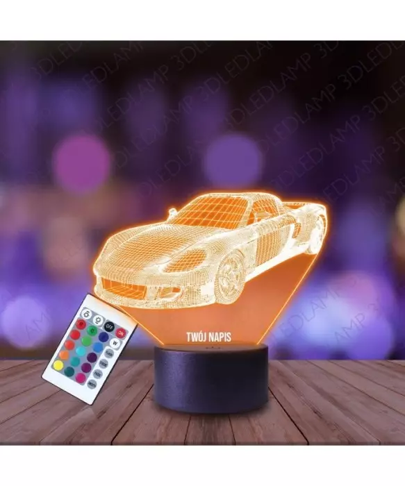 Lampka Nocna 3D LED LAMP Samochód Porsche