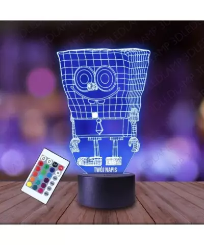 Lampka Nocna 3D LED LAMP Spongebob Krawat
