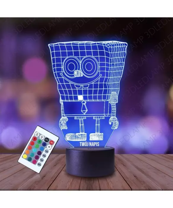 Lampka Nocna 3D LED LAMP Spongebob Krawat