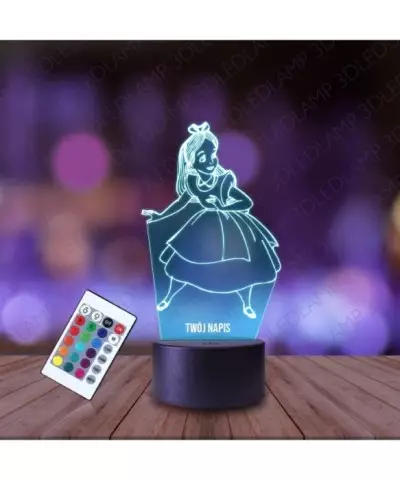 Lampka Nocna 3D LED LAMP Alicja w Krainie Czarów