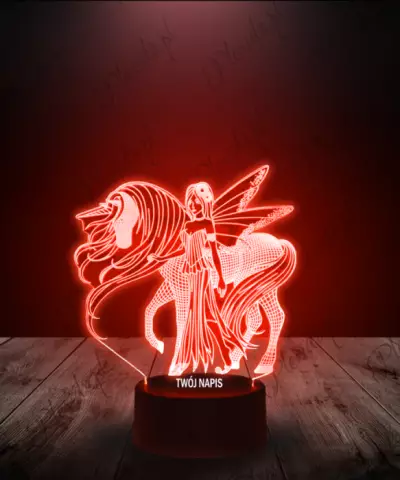 Lampka LED 3D Plexido Pegaz Jednorożec Wróżka - 2